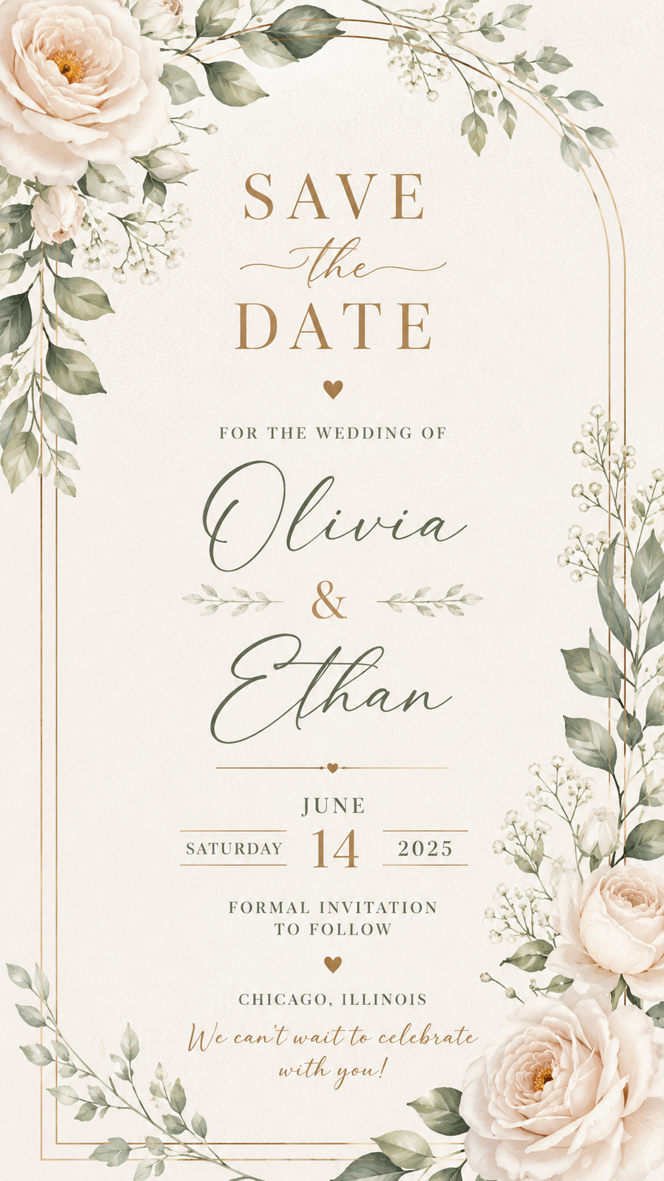 Save the Date Jardín Floral